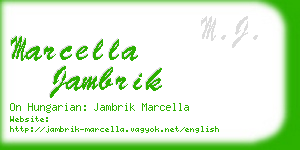 marcella jambrik business card